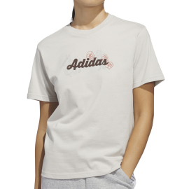 ADIDAS Маица BEIGE WESTERN FLORALS GRAPHIC T-SHIRT ЗА ЖЕНИ