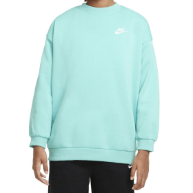 NIKE Дуксер G NSW CLUB FLC OVRSZD CREW LBR ЗА ДЕВОЈЧИЊА